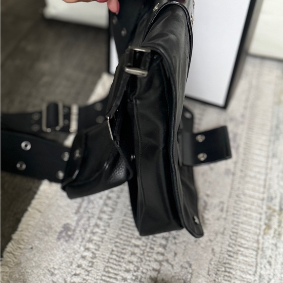 Christian Dior Purse | Black leather Street Chic Columbus Messenger Bag - Picture 6 of 9